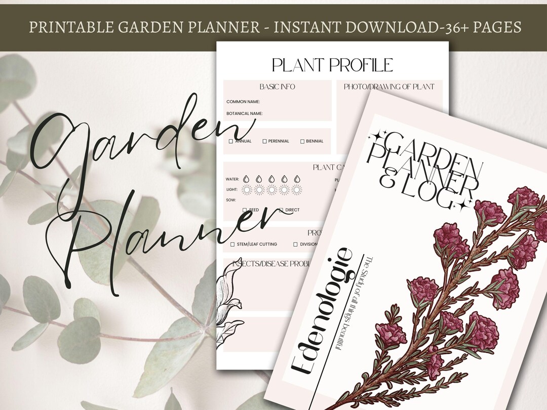 Printable Garden Planner and Log L Garden Journal 2025 L Plant Journal ...