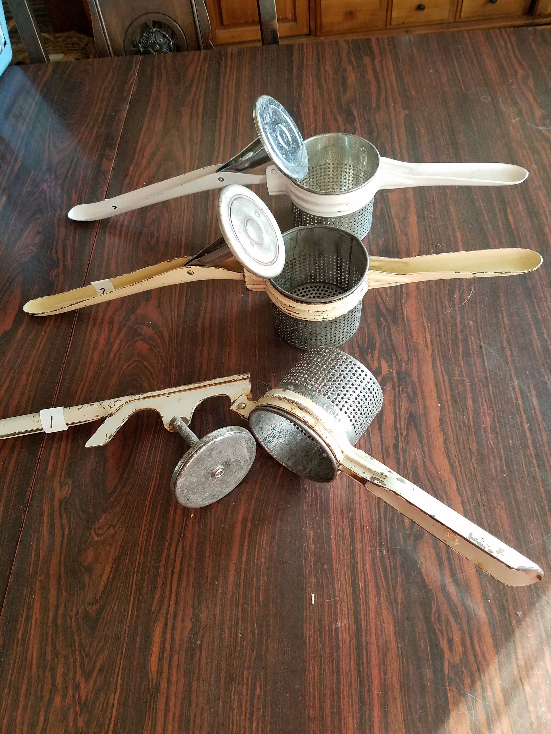Vintage White / Beige Ricers - Etsy