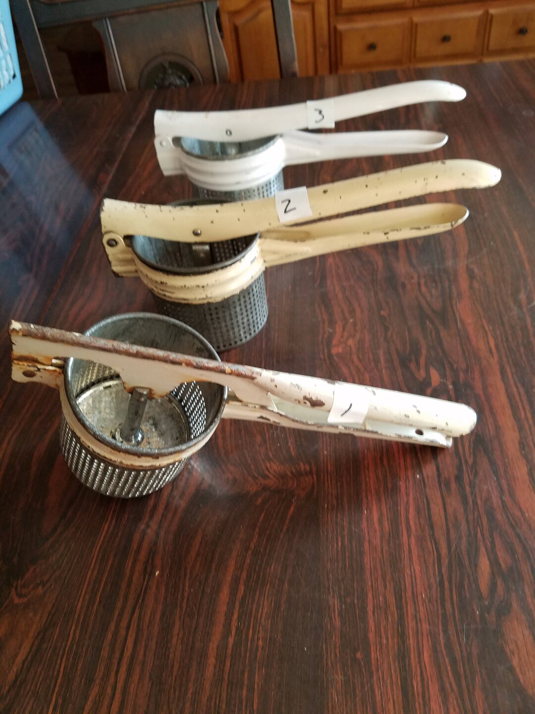 Vintage White / Beige Ricers - Etsy
