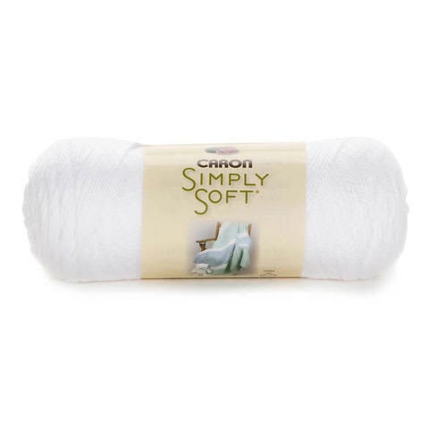 White Caron Simply Soft Solids Yarn White 9701 