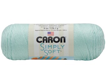 Soft Green 9739 Caron Simply Soft Solids Yarn Mint Green