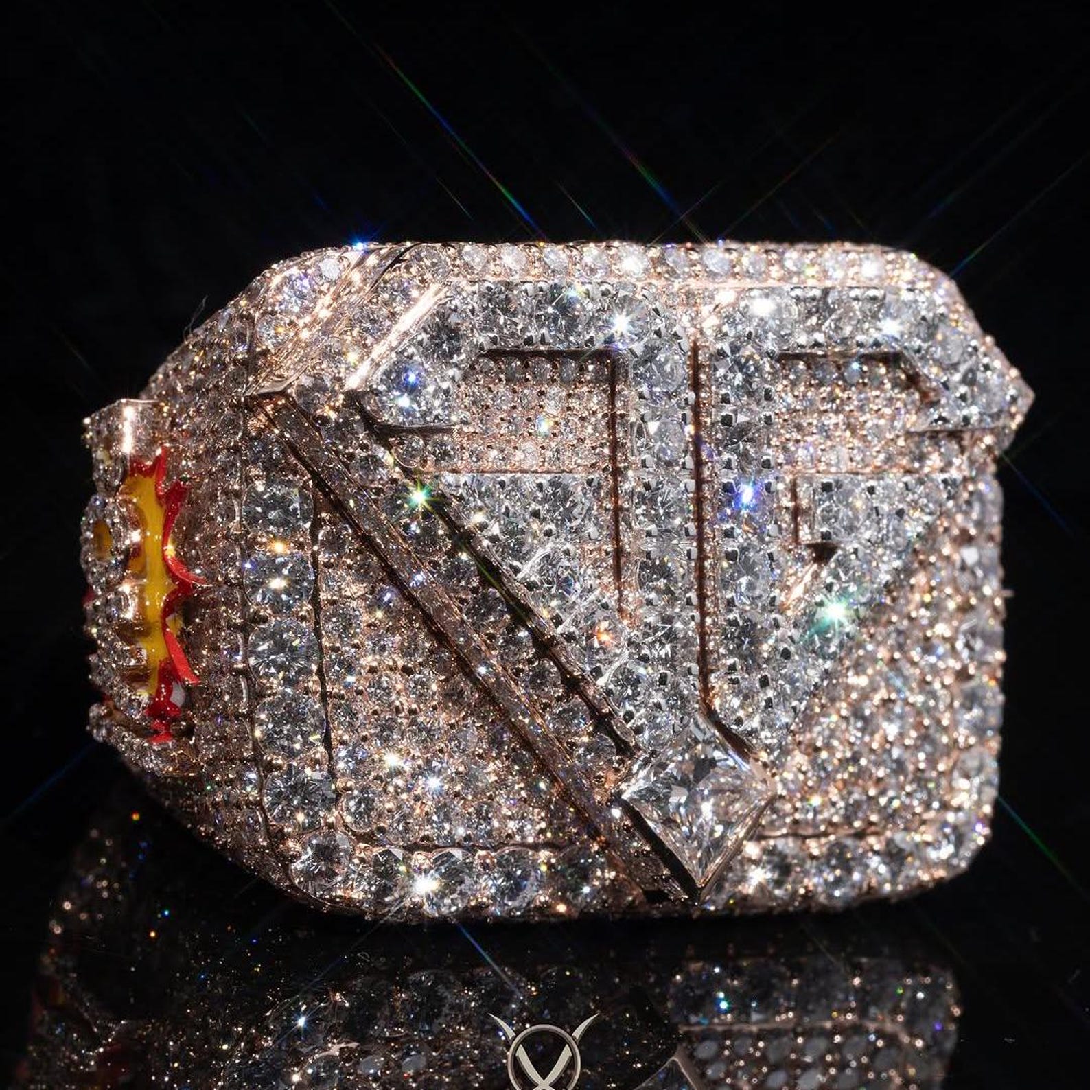 Men's Fully Iced Out Champion Ring Real VVS1 Moissanite Diamond ...