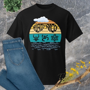 Puerto Rico Shirt-Puerto Rico Inspired-Taino-Latino Clothing-Puertorican Stuff-Puertorican Flag-Summer Shirt-Souvenir-Boricua