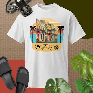 Puerto Rico Shirt-Old San Juan-Puerto Rico Inspired-Latino Clothing-Puertorican Stuff-Puertorican Flag-Taino-Summer Shirt- Souvenir-Boricua