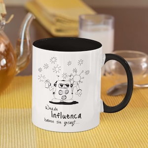 Srab Kleine Aliens "Werde Influenca haben sie gesagt" - Becher Lustig Cool Witzig Trend Comic Cartoon Kunstdruck Zeichnung Nerd Influencer