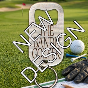Engraved Stainless Steel Bottle Opener | The Bandit Golfer | Gift Box Included