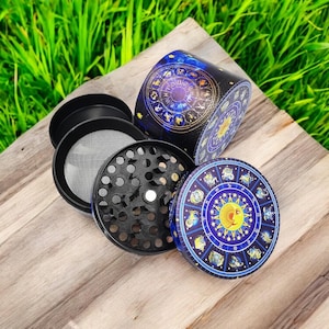 Astrology Metal Grinder - Birthday Gift Idea, Celestial Decor, 50MM