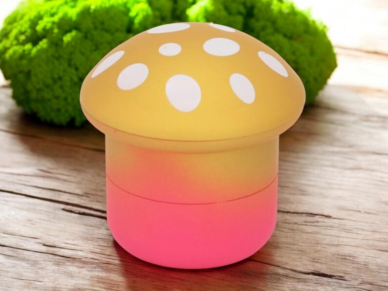 Mushroom grinder – Funny 4-Piece Tobacco & Spice Grinder – 50mm Metal Manual Grinder Yellow-red