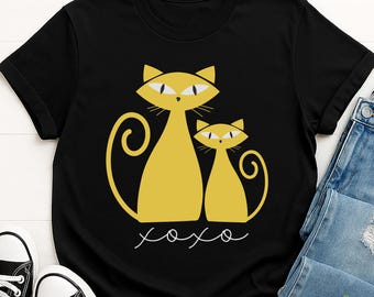 Cute Cat Graphic Unisex T-Shirt -Perfect for Birthdays & Cat Appreciation Day