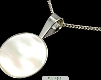 Mother of Pearl Jewelry Gift for Women, Sterling Silver Necklace For Mom, Abalone Shell Beach Wedding Gift for Bride, Bridesmaids