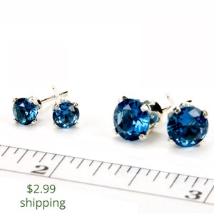 Birthstone post earrings