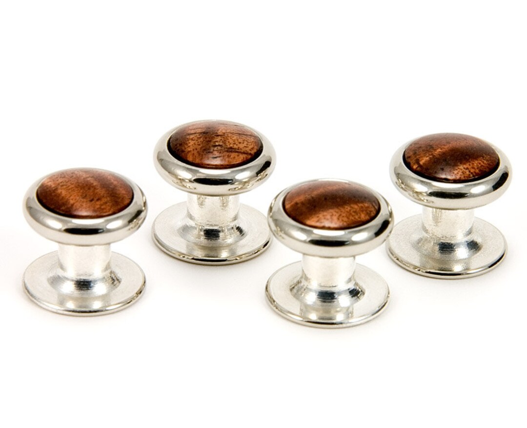 Tuxedo Shirt Studs Hawaiian Koa Wood Tuxedo Shirt Stud Set Etsy