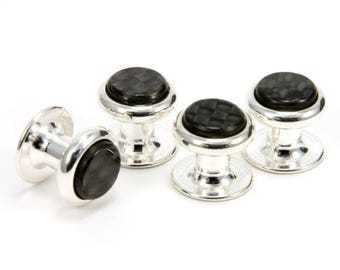 Gold Onyx Button Studs | Tuxedo Rental Accessories | The Black Tux