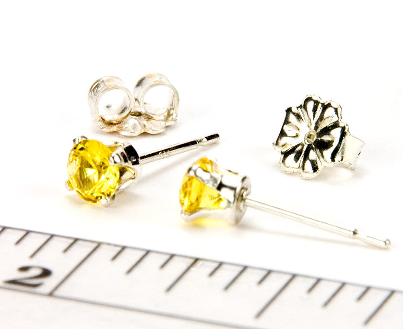 Yellow Topaz Stud Earrings With Matching Necklace Pendant Etsy