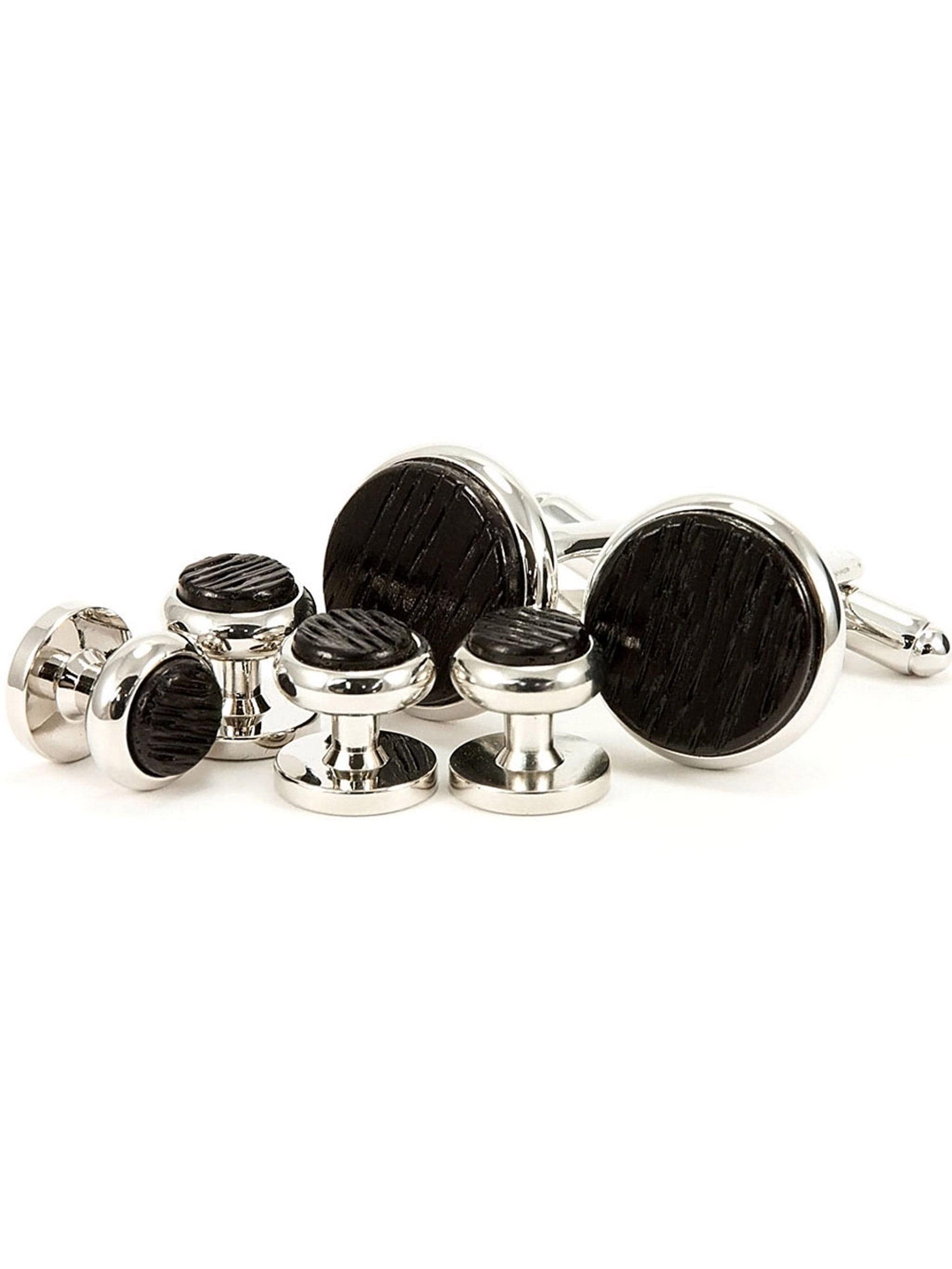 Tennessee Whiskey Barrel Cufflinks Tuxedo Stud Set, Upcycled Wood, Gift for Groomsmen