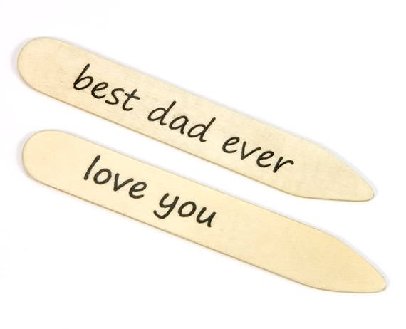 2.5 Inch Metal Collar Stiffeners Made In USA MODERN GOODS SHOP Stainless Steel Collar Stays With Laser Engraved Illinois Design