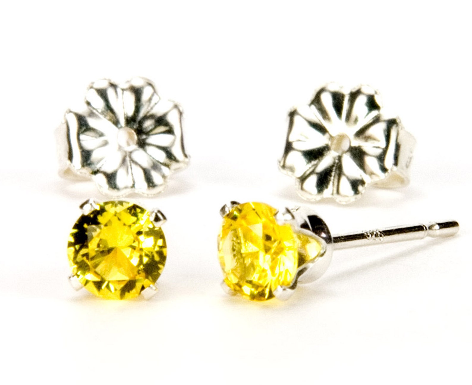 Yellow Topaz Stud Earrings With Matching Necklace Pendant Etsy