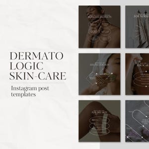 40 Dermatologic/ skin-care post templates, wellness templates, self-care
