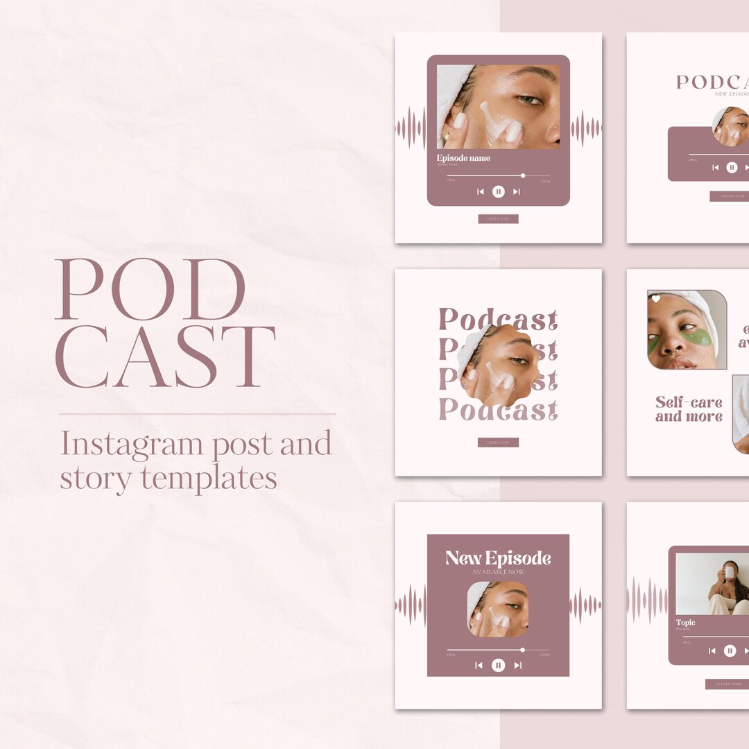 50 Pink Podcast Post Templates - Etsy