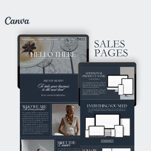 Blue Sales Website Canva Template
