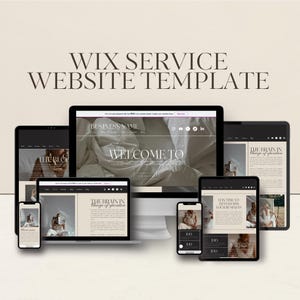 Beige Wix Website Template: Business Website Design