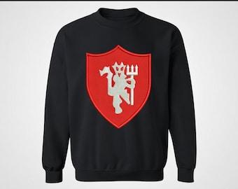 Manchester United Logo Embroidery Design | Red Devil Shield | Digital Embroidery Files - DST, PES, JEF