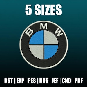 Archivo de diseño de bordado a máquina del logotipo de BMW / archivo digital / descarga instantánea