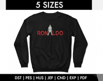 Ronaldo Logo Embroidery Design – Digital Machine Embroidery Files (Instant Download)