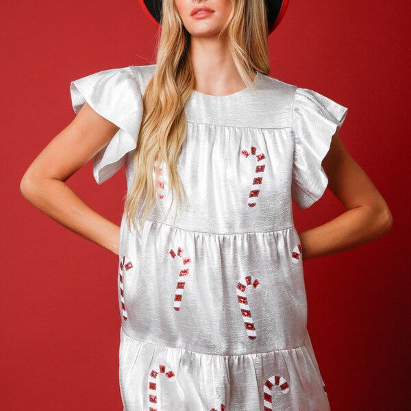 Candy Cane Dress Sequin - Etsy