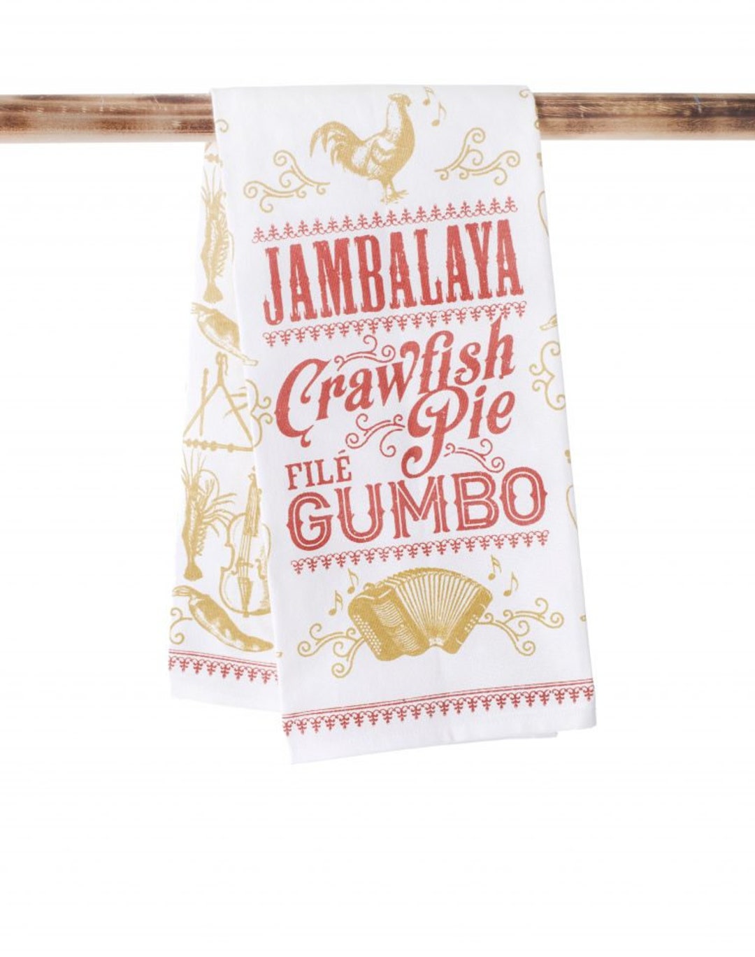 Jambalaya Crawfish Pie Kitchen Towel Etsy