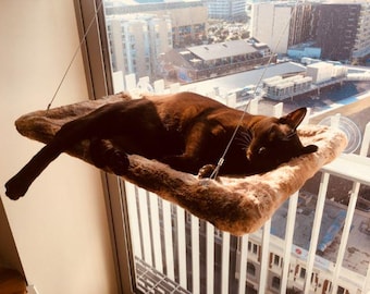 Browns, Faux Fur - Curious Cats Window Perch