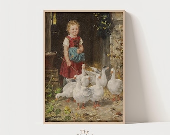 ガチョウと少女 鵞鳥番の少女 | ジャン＝フランソワ・ミレー | 収蔵品詳細