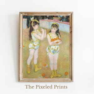Vintage Circus Printable Wall Art | Impressionist Ballerinas | Acrobats Wall Art | Digital Download | Classic Art Print