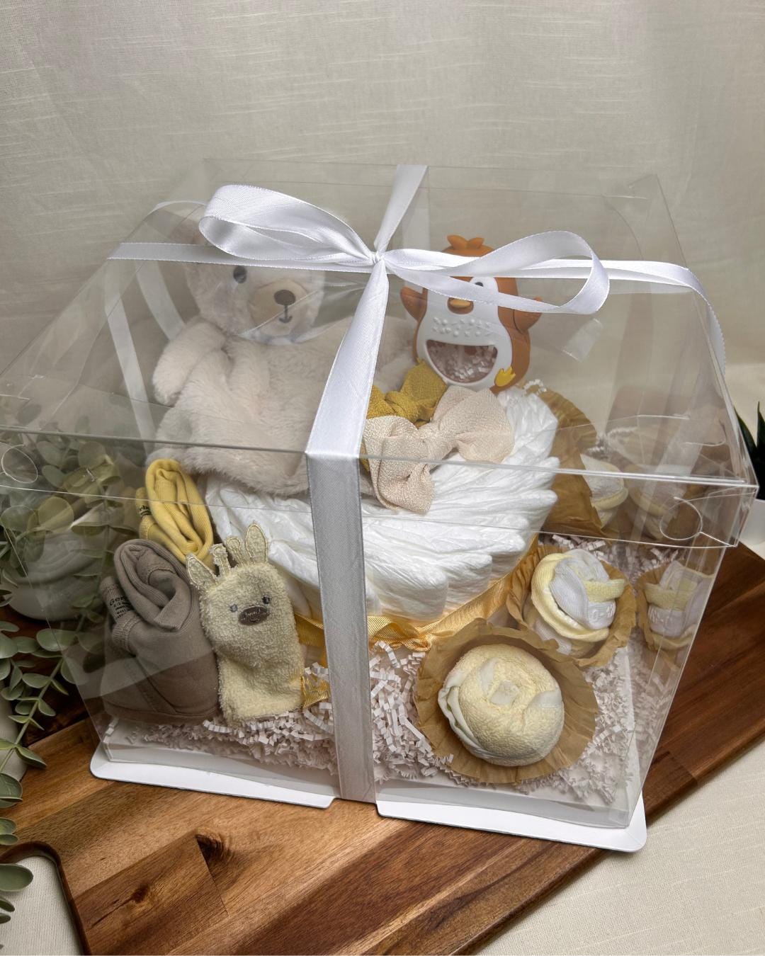 Diaper Cake Gift Box, Baby Shower Gift, Gender Neutral Baby Gift ...