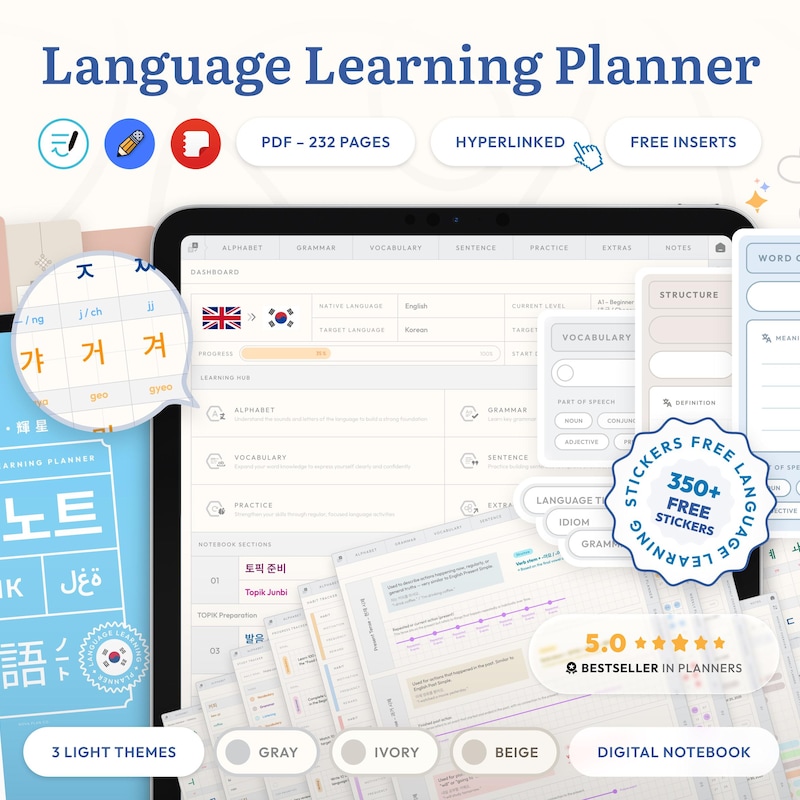 Practice in Korean Etsy