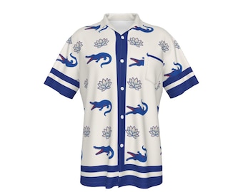 Lochy&#39;s Alligator Crocodile AOP Hawaiian Shirt Inspired by The White Lotus
