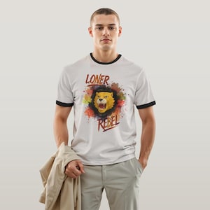 Loner Rebel Big Adventure Ringer T-Shirt Inspiriert von Pee Wee Herman Parody Fanmade Merch