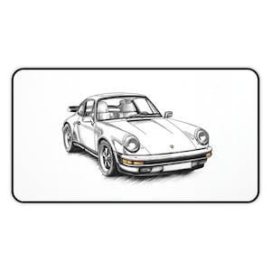 Porsche 911 Mouse Pad, Vintage Car Desk Mat, Office Decor, Car Enthusiast Gift, Study Accessories, Father&#39;s Day Gift, Automotive Home Office