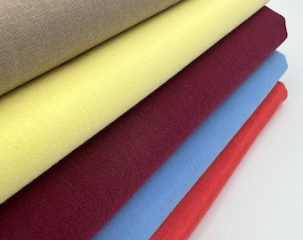 Cotton Poplin Fabric, 100% Cotton Breathable Sewing Material | 150 cm Wide, Lightweight, Stylish Textile