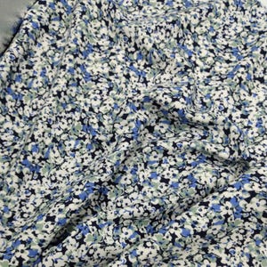 Floral Viscose Cotton Fabric for Dresses, Dress Fabric for Blouses, Blouse Fabric for Skirts, Skirt Fabric for Summer Clothing (150x100 cm)