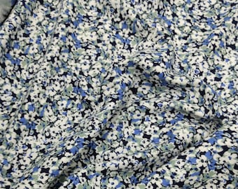 Floral Viscose Cotton Fabric for Dresses, Dress Fabric for Blouses, Blouse Fabric for Skirts, Skirt Fabric for Summer Clothing (150x100 cm)