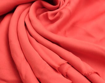 Coral Satin Fabric – Elegant Smooth Material by Yard (130 cm / 51")