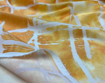 Abstract burnout satin fabric – shiny textured material for dresses & decor | 150 cm