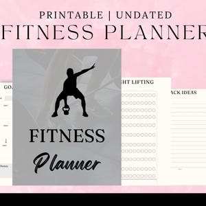My Daily Fitness Planner - Wellness Journal (Blossom) - luxury gift for her, gym planner and meal planner, Daily journal Performance Tracker