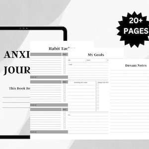Anxiety worksheet journal, Therapist, therapy, anxiety triggers, obsessive compulsive, therapy worksheet, CBT worksheets, mental health plan