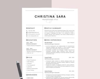 Plantilla de CV ATS: Diseño moderno para Word, Pages y Google Docs