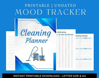 Cleaning Schedule Bundle: ADHD Planner, Daily, Weekly, Monthly (EDITABLE)(Digital Download)