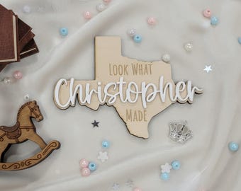 Custom Texas Magnet Kids Art Holder Personalized Gift