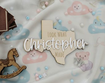 Custom Texas Name Magnet Kids Artwork Fridge Display