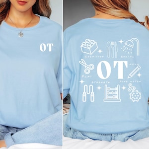 Occupational Therapy Shirt, OT Icons Tee for Therapists, Fine Motor Skills Graphic Shirt, Gift for Occupational Therapist or OT Student